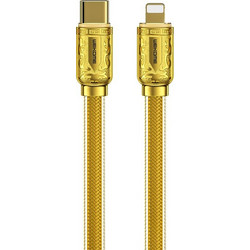 Wekome Sakin Series Braided USB-C to Lightning Cable 20W 1m Golden WDC-163