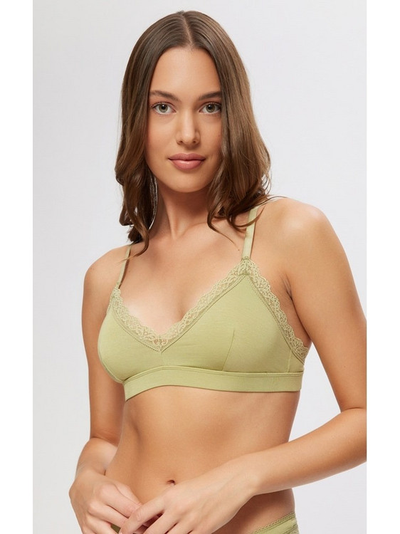 Minerva Bralette χωρίς Μπανέλα Πράσινο Mint 90-8152B-256