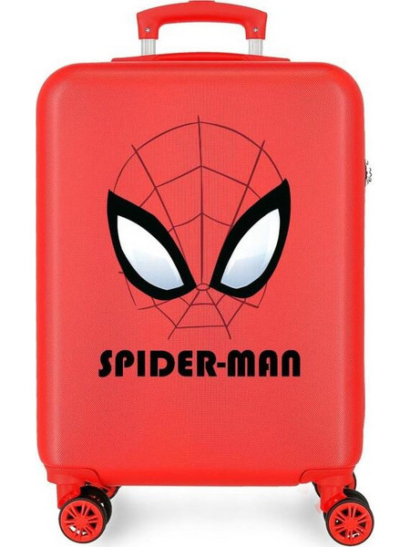 Disney Spiderman 4251141 Βαλίτσα Καμπίνας 55x38x20cm με 4 Ρόδες Κόκκινη
