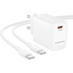 Borofone BN28 Φορτιστής με Καλώδιο USB-C με Θύρα USB-C 30W Power Delivery