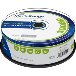 MediaRange MR403 Εγγράψιμα DVD-R 16x 4.7GB Cake Box 25τμχ
