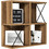 HomeMarkt Βιβλιοθήκη Τοίχου 60x24x60cm HM9520.02