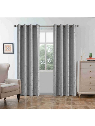 Ehome Κουρτίνα Παραθύρου με Τρουκς 140x260 AD6052-3 Γκρι