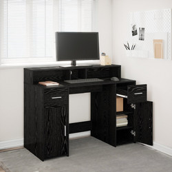 vidaXL Γραφείο Ξύλινο με Βιβλιοθήκη 120x55x91cm 3365609
