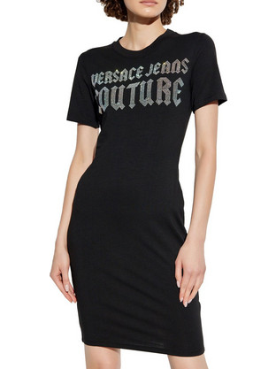 Versace Mini Καλοκαιρινό Καθημερινό Φόρεμα Μαύρο 77HAOL00CJ02L-899