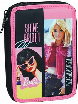 Gim Barbie Core Κασετίνα Γεμάτη με 2 Θήκες Μαύρη Ροζ 349-92100