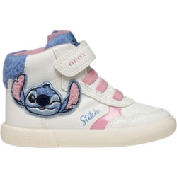 Geox Lilo & Stitch Παιδικά Sneakers Μποτάκια Λευκά Μωβ Ροζ B561MF0BCBHC1206