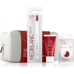 Mediblanc Travel Kit Οδοντόβουρτσα + Οδοντόκρεμα 50ml + Οδοντικό Νήμα 50m + Νεσεσέρ