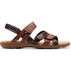 Clarks Elizabelle Gem Δερμάτινα Γυναικεία Σανδάλια Ανατομικά Ταμπά 26177095