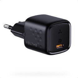 Voltme Revo 30 Mini C Φορτιστής χωρίς Καλώδιο με Θύρα USB-C 30W Quick Charge 3.0 & Power Delivery Black