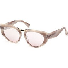 Max Mara MM093 Γυναικεία Γυαλιά Ηλίου Cat Eye Κοκάλινα Λευκά με Διαφανές Φακό
