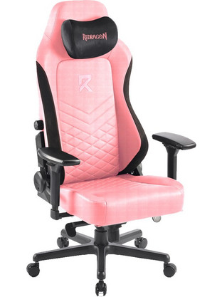 Redragon C615P Καρέκλα Gaming Δερματίνης με Ρυθμιζόμενα Μπράτσα Ροζ Μαύρη 28.16.0006