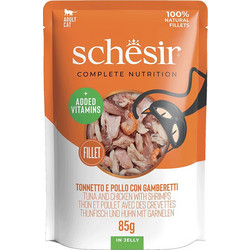 Schesir Complements Adult with Chicken & Shrimps in Jelly 85gr
