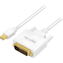 LogiLink Καλώδιο Mini DisplayPort 1.2 to DVI Male 3m White CV0138