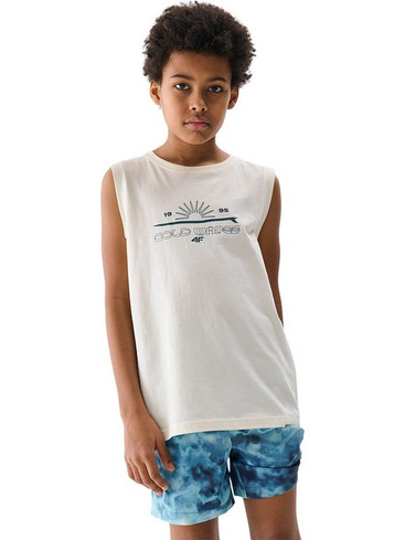 4F Παιδικό T-Shirt Αμάνικο Λευκό 4FJWSS25TSLEM163-11S