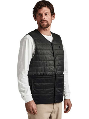 Roark Αμάνικο Ανδρικό Μπουφάν Puffer Μαύρο RJ252