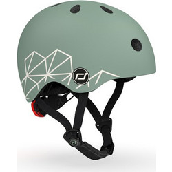 Scoot & Ride Παιδικό Κράνος Ποδηλάτου Πόλης / BMX / Dirt με Led Green Lines