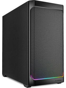 Sharkoon MK4 Strip Black Gaming Micro Tower Κουτί Υπολογιστή με Πλαϊνό Παράθυρο