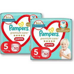 Pampers Premium Care Pants Πάνες Βρακάκι No5 12-17kg 104τμχ