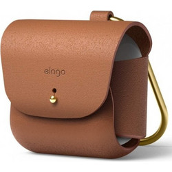 elago Θήκη Δερμάτινη με Γάντζο για Apple AirPods 3 Καφέ