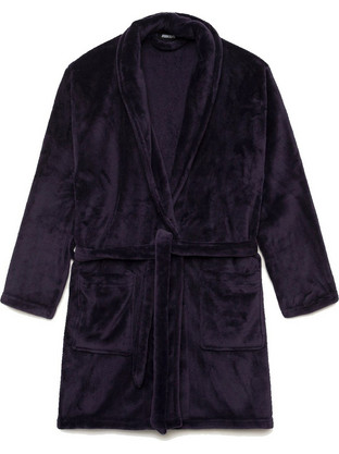 Minerva Χειμωνιάτικη Ανδρική Ρόμπα Fleece Navy Μπλε 96-71212-100