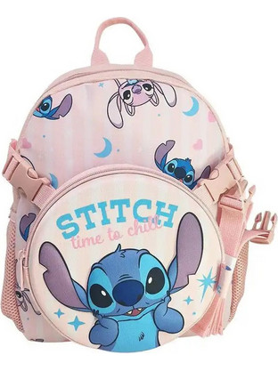 Must Lilo & Stitch Σχολική Τσάντα Πλάτης Νηπιαγωγείου Ροζ 565163