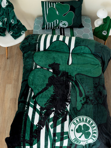 Palamaiki Παιδική Κουβέρτα Fleece Panathinaikos 160x220 Πράσινη