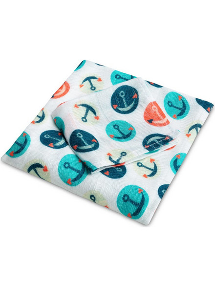 Sensillo Anchors 12 Πάνες Αγκαλιάς από Μουσελίνα Λευκές 75x75cm 2τμχ