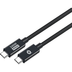 Conceptronic Braided USB-C to USB-C 1.2m Black ETTA04B12