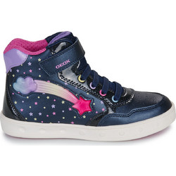 Geox Skylin Παιδικά Sneakers Μποτάκια με Φωτάκια Navy Μπλε Φούξια Λιλά J568WB0PVKCC4243