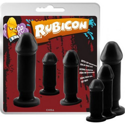 Chisa Novelties Rubicon Evil Dark Σετ Πρωκτικές Σφήνες Μαύρες 3τμχ