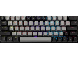 White Shark Wakizashi 2 Μηχανικό Gaming Πληκτρολόγιο 60% με Custom Blue Διακόπτες RGB Grey Black