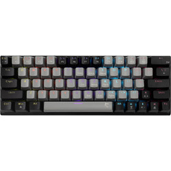White Shark Wakizashi 2 Μηχανικό Gaming Πληκτρολόγιο 60% με Custom Blue Διακόπτες RGB Grey Black