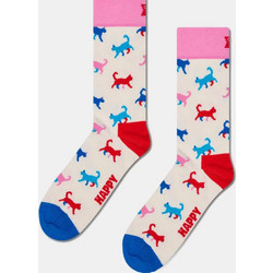 Happy Socks Kitten Love Βαμβακερές Γυναικείες Κάλτσες Εκρού Πολύχρωμες με Σχέδια 1Pack P003672