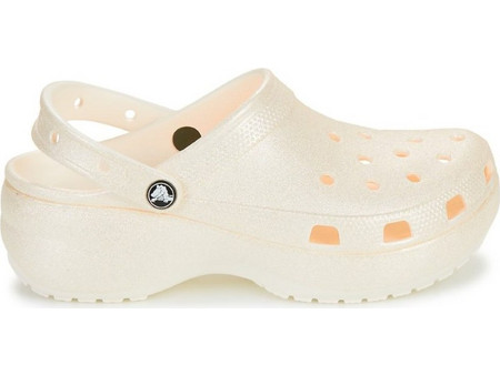 Crocs Classic Platform Glitter Μπεζ 207241-0WV