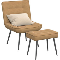 vidaXL Πολυθρόνα Relax με Υποπόδιο Βελούδινη Καφέ 4012334