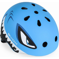 Byox Y09 Shark Παιδικό Κράνος Ποδηλάτου Πόλης / BMX / Dirt με Led Μπλε