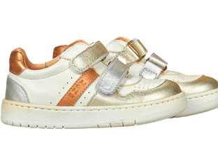 Easy Παιδικά Sneakers Λευκά Ασημί Μπρονζέ AJZ96C-18