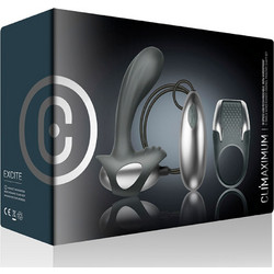 Climaximum Excite Kit Cock Ring + Wire Prostate Massager Σετ Γκρι 2τμχ D-244503