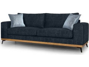 PoliHome Τριθέσιος Καναπές Navy Μπλε 225x93x100cm 162872399