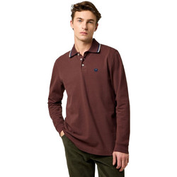 Wrangler Ανδρική Μπλούζα Polo Μακρυμάνικη Μπορντό 112371508