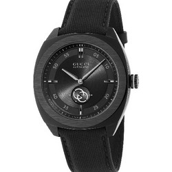 Gucci Ανδρικό Ρολόι Αυτόματο με Μαύρο Υφασμάτινο Λουράκι YA142330