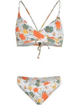 O'Neill BaayMaoi Bikini Set Μπουστάκι Floral Λευκό Πορτοκαλί Χακί 92800613111