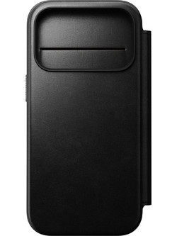 Nomad Modern Leather Folio Black Horween (iPhone 17 Pro)