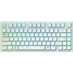 Dark Project ALU81A Terra Nova Ασύρματο Μηχανικό Gaming Πληκτρολόγιο TenKeyLess με G3ms Moonstone Διακόπτες RGB White