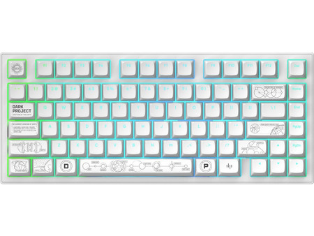 Dark Project ALU81A Terra Nova Ασύρματο Μηχανικό Gaming Πληκτρολόγιο TenKeyLess με G3ms Moonstone Διακόπτες RGB White