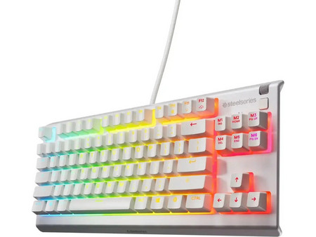 SteelSeries Apex 3 Gaming Πληκτρολόγιο TenKeyLess με SteelSeries Whisper-Quiet Διακόπτες RGB White
