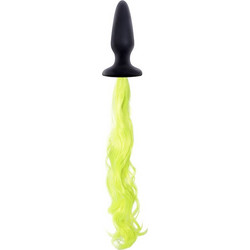 NS Novelties Unicorn Πρωκτική Σφήνα Tail Plug Κίτρινη Μαύρη