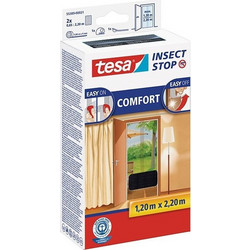 TESA Insect Stop Comfort 55389 Αυτοκόλλητη Μαγνητική Σίτα Πόρτας Πολυεστέρα 130x220cm Μαύρη