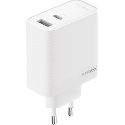 Oppo SUPERVOOC Dual Φορτιστής με Καλώδιο USB-C με Θύρα USB-A & Θύρα USB-C 80W Quick Charge 3.0 & Power Delivery